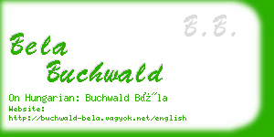 bela buchwald business card
